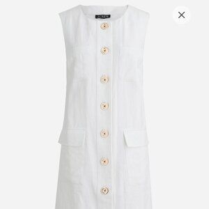 J.Crew Button-front shift dress in linen